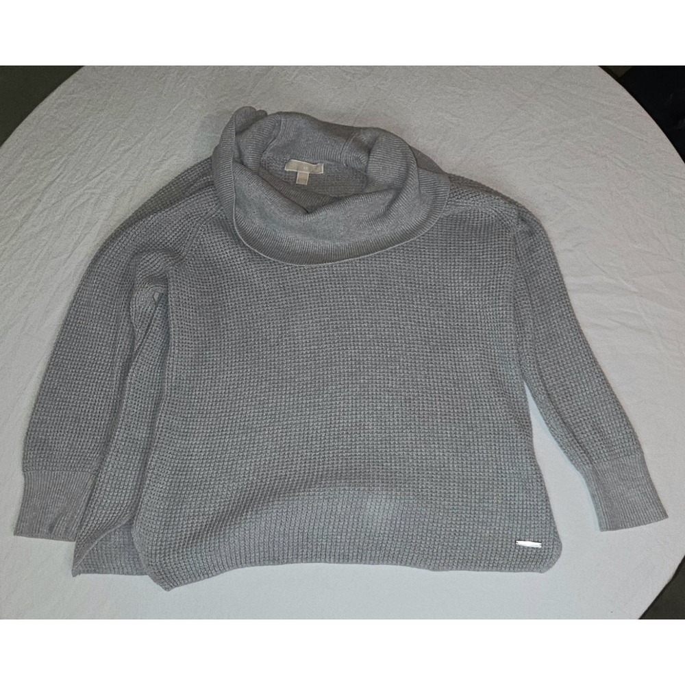 Women's Michaelโ Kors Gray Knit Turtleneck Sweater Size Large